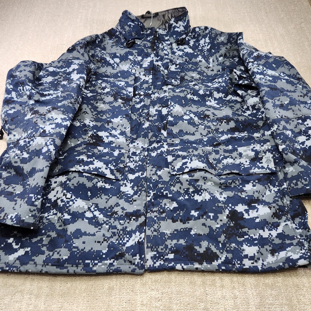 US Navy NWU Type I Gore-Tex Parka Digital Blue Camo XL Regular Valley Apparel
